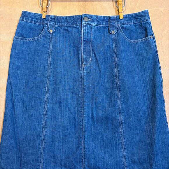 Eddie Bauer Jean Skirt Eddie Bauer Denim Skirt Women’s Size 16 Petite Heritage - Picture 3 of 13